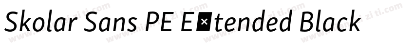 Skolar Sans PE Extended Black Ital字体转换